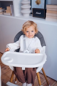 Scaun de masa pentru copii MoMi REKI 2-in-1, 6-36 luni, 5 puncte de siguranta - Img 2