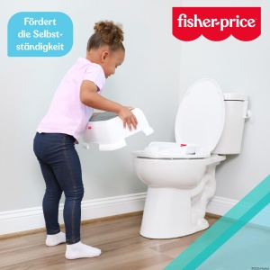 Scaun de sprijin Fisher-Price, rampa antiderapanta, design usor, alb - Img 2