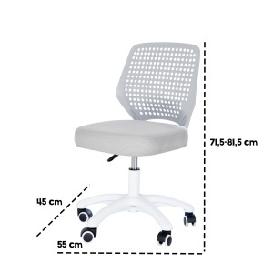 Scaun ergonomic pentru copii Kinderburostuhl Smart Grow gri, inaltime ajustabila - Img 3