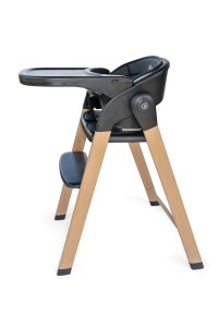 Scaun inalt pentru copii babyGO Levels, negru, design scandinav, ajustabil - Img 4
