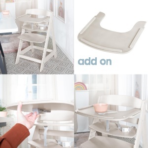 Scaun inalt pentru copii Babyhochstuhl Sit Up Flex, reglabil, din lemn, 6 luni - 70 kg, culoare Stone Washed - Img 8