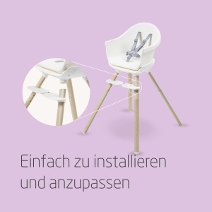 Scaun inalt pentru copii Maxi-Cosi Moa 4 in 1 care creste odata cu copilul, 6 luni-7 ani, 0-25 kg, scaun inalt reglabil pentru copii, transformabil intr-un scaun inaltator, un scaun si o masuta cu scaun, Beyond White - Img 4