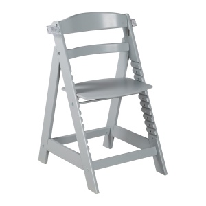 Scaun inalt pentru copii Roba Sit Up Click Fun, din lemn, culoare taupe, cu sistem de ajustare - Img 3