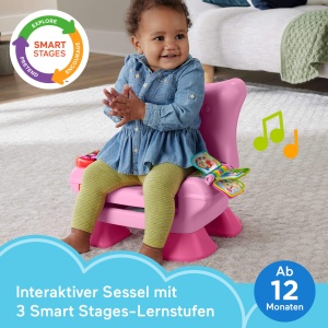 Scaun Interactiv Fisher-Price Laugh Learn, 120 melodii, 3 limbi - Img 2