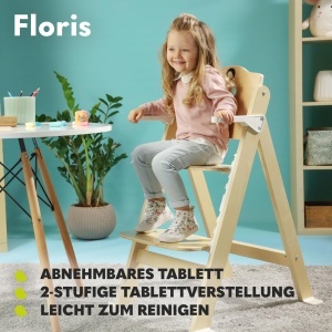 Scaun multifunctional Lionelo Floris 3-in-1 din lemn reglabil Natural - Img 6