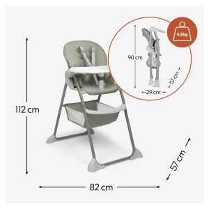 Scaun pentru copii hauck Sit N Fold, pliabil, cu tavita XL, 5 puncte de siguranta - Img 7