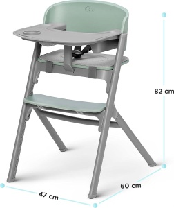 Scaun pentru copii Kinderkraft LIVY, 0-110 kg, ergonomic, design minimalist, verde - Img 5