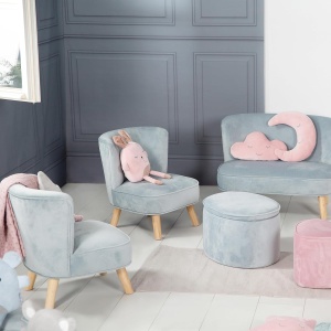 Scaun pentru copii roba Lil Sofa, culoare SkyHellblau, 27 cm inaltime - Img 6
