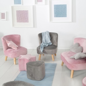 Scaun pentru copii Roba Lil Sofa - Hocker in forma de stea, culoare mauve, 24 cm - Img 3