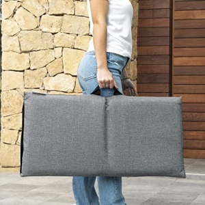 Scaun pliabil InnovaGoods Sitinel negru-gri spatar reglabil design modern - Img 11