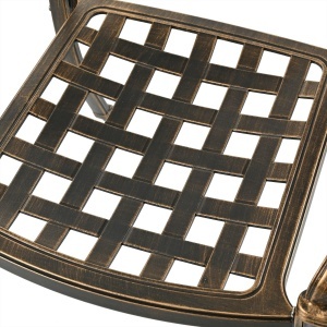 Scaune de gradina Relaxdays, set 2 bucati, metal, antice, negrubronze - Img 8