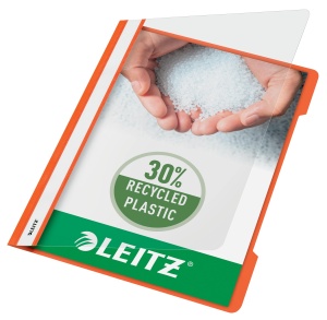 Schnellhefter Leitz A4, 25 bucati, capacitate 60 file, culoare portocalie
