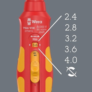 Screwdriver cu moment de torsiune Wera 7516 VDE Kraftform, 5 setari, 9 mm - Img 5