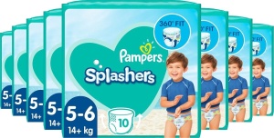 Scutece de inot Pampers Splashers Baby Shark, 10 buc, 5-6 ani, 14 kg - Img 5