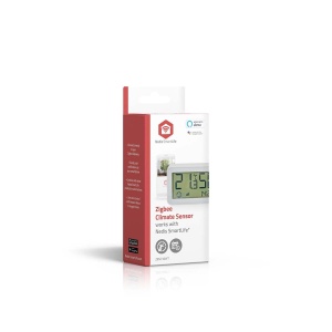 Senzor de clima Nedis Zigbee 3.0, alimentare cu baterii, masurare temperatura si umiditate, alb - Img 9
