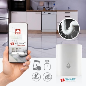 Senzor inteligent Alpina Smart Home pentru detectare scurgeri de apa IP66 notificari prin aplicatie - Img 3