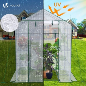 Serra VOUNOT Foliengewachshaus 143x143x195cm cu 8 Rafturi, Alb - Img 4