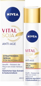 Serum Anti-Aging NIVEA Vital Soja 40 ml cu Hyaluron si Extract de Soja pentru Fete Maturi