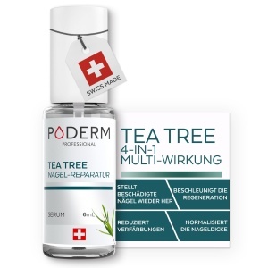 Serum de reparare unghii PODERM Tea Tree 6 ml - 4-in-1, formula naturala