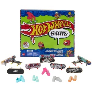 Set 10 Finger Skateboard-uri Hot Wheels cu 5 Perechi Incaltaminte Detasabile