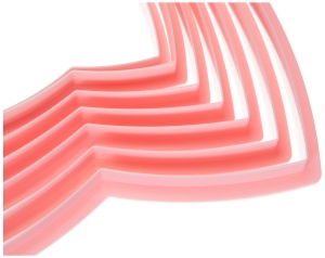 Set 10 forme de taiat IBILI Sapin Abeto roz din plastic 22 x 22 x 4 cm - Img 3