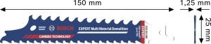 Set 10 Lame Bosch EXPERT Multi Material Demolition S681KLHM pentru Fierastrau Sabie 150 mm Carbide - Img 3