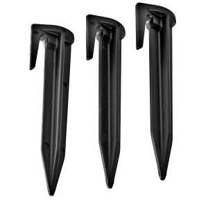 Set 100 Ancore pentru Fixare Cablu Delimitare WORX WA0179, 8.5 cm, Negru