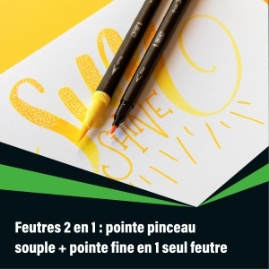 Set 12 Markere BIC Intensity cu Doua Varfuri, Culoare Diversificata, Pensiune si Fineliner - Img 4
