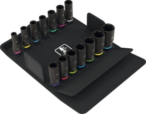 Set 14 Chei Tubulare Wera 8790 B Impaktor Deep, 38, pentru Schimbare Rapida