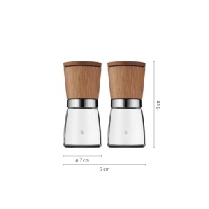 Set 2 Rasnite manuale WMF Ceramill Nature, Eichenholz, 13.8 cm, Keramikmahlwerk - Img 11