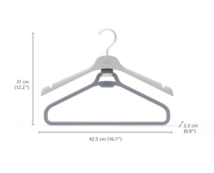 Set 2 Umerase Joseph Orderly Gri Plastic reciclat Pentru rochii si salopete - Img 4