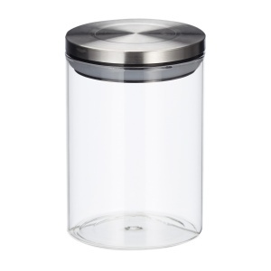 Set 3 Borcane Sticla cu Capac Metalic, 750ml, Transparent - Img 8
