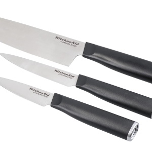 Set 3 cutite KitchenAid Classic Japoneze cu maner ergonomic si huse de protectie - Img 5