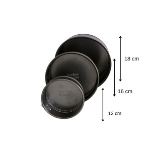 Set 3 Forme de Copt Zenker 9991950, Mini-Runde, Inox, 12 cm, 16 cm, 18 cm - Img 2