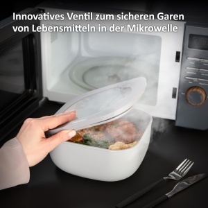 Set 3 recipiente alimentare hermetice Haier, 450-1900 cm, gri - Img 4
