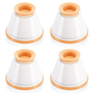 Set 4 forme Panna Cotta Tescoma cu capac, 150ml, plastic durabil
