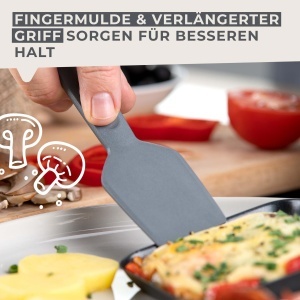 Set 4 Spatule Fackelmann Statement pentru Raclette Ergonomice Gri 155 cm - Img 4