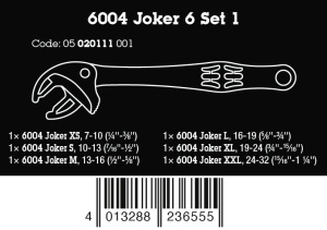 Set 6 Chei Reglabile Wera 6004 Joker cu Functie de Ratasare, 7-32 mm - Img 2