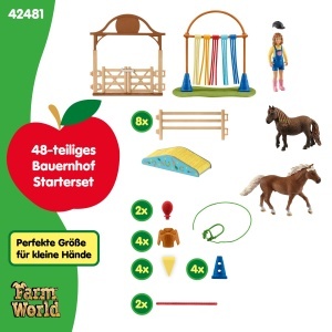Set Agilitate pentru Ponei Schleich Farm World 48 Piese cu Figurina - Img 6