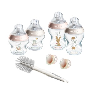 Set biberoane Tommee Tippee Natural Start Anti-Colici 150ml 260ml Roz Auto-Sterilizare