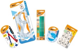 Set BIC pentru scolar 10 creioane grafit, 1 cercel, 1 ascutitor, 6 radiergumi