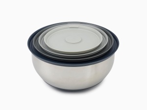 Set boluri inox Joseph Joseph Nest 100 4 piese argintiu cu capac