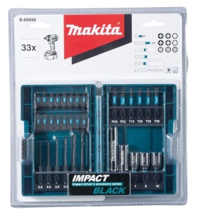 Set burghie si biti Makita B-66896 Impact Black 33 piese calitate premium - Img 2