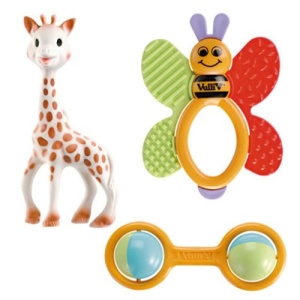 Set cadou pentru bebelusi Sophie la Girafe - Model 200161, fara baterii, dimensiuni compacte