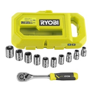 Set chei cu ratchet Ryobi RHRS10PC, 9 piese, mecanism 90 dinti