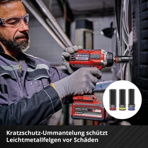 Set chei si biti Einhell 32 piese XL-CASE cu protectie jante si adaptor impact - Img 6