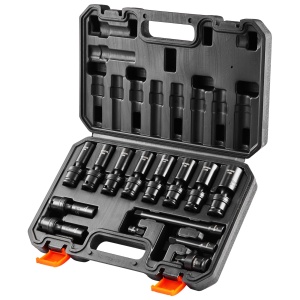 Set chei tubulare VEVOR SX38MUN1400 14 piese otel Cr-Mo rotatie 360 grade
