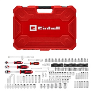 Set cliche si biti Einhell 181 piese, 370643, rosu
