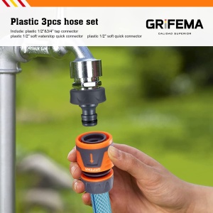 Set Conectori pentru Stropire GRIFEMA, 12, cu Sistem de Oprire a Apei, Orange - Img 5