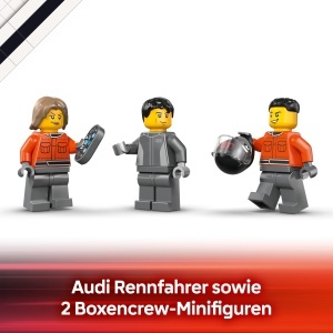 Set Constructie LEGO City F1 Camion cu Audi F1 Rennwagen, 508 Piese, 3 Minifiguri - Img 8